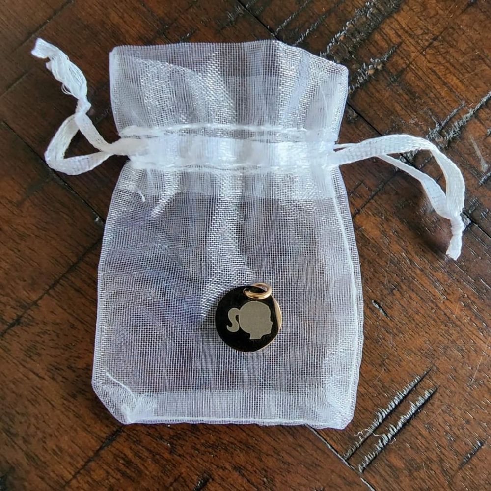 Plunder Rose Gold Girl Silhouette Charm